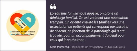 Mort subite sujet jeune - Association